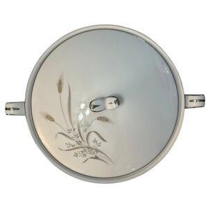 Vintage Zylstra Bountiful Design Serving Bowl 11" Wheat Design Platinum China